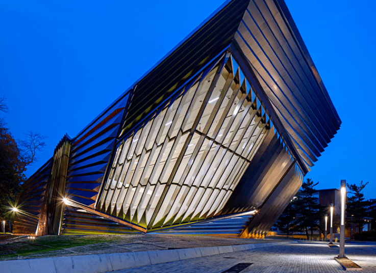 Exterior of Eli and Edythe Broad Art Museum