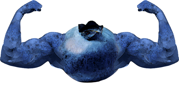 Blueberry flexing image